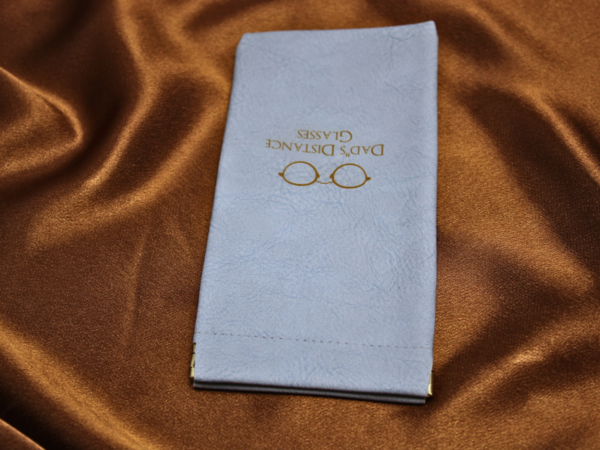 Engraved Personalised Patterned Blue Soft Leatherette Glasses Spectacle Case Wallet - Image 2