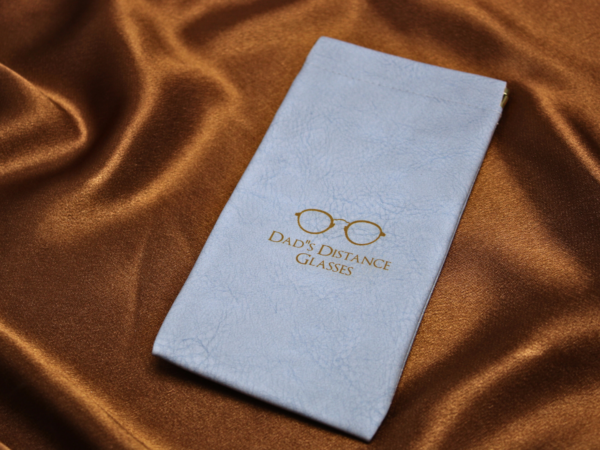 Engraved Personalised Patterned Blue Soft Leatherette Glasses Spectacle Case Wallet