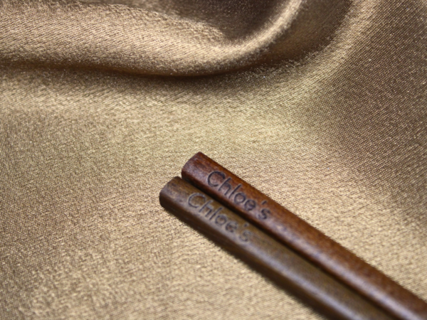 Personalised Engraved Rosewood Chopsticks Handmade Wedding Favor - Image 2
