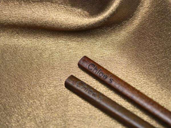 Personalised Engraved Rosewood Chopsticks Handmade Wedding Favor - Image 7