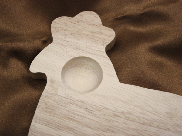 Chicken Shaped Personalised Engraved Wooden Dippy Egg Breakfast Board with Egg-cellent Day Design - Image 3